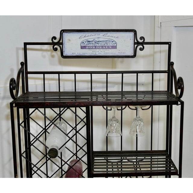 Folding Metal Bordeaux Wine Rack, 1960s For Sale - Image 3 of 9