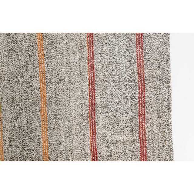 Textile Nautral Vintage Wool Kilim Runner For Sale - Image 7 of 9