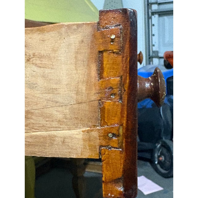 Wood Antique American Empire Library Writing Desk For Sale - Image 7 of 11