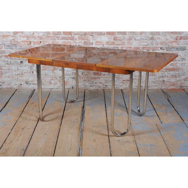 Bauhaus Oak Foling Table by J. Halabala for UP Zavody, Czech, 1930s For Sale - Image 8 of 18
