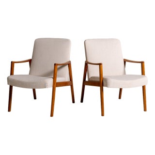 Scandinavian Teak Lounge Cairs, 1950s, Set of 2 For Sale