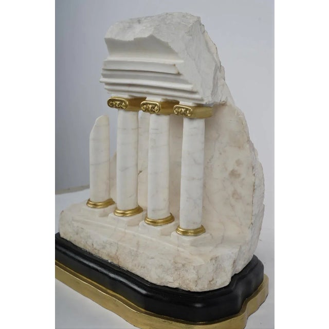 Stone Italian Grand Tour Style Carved Marble Stone Ruins Sculpture For Sale - Image 7 of 9