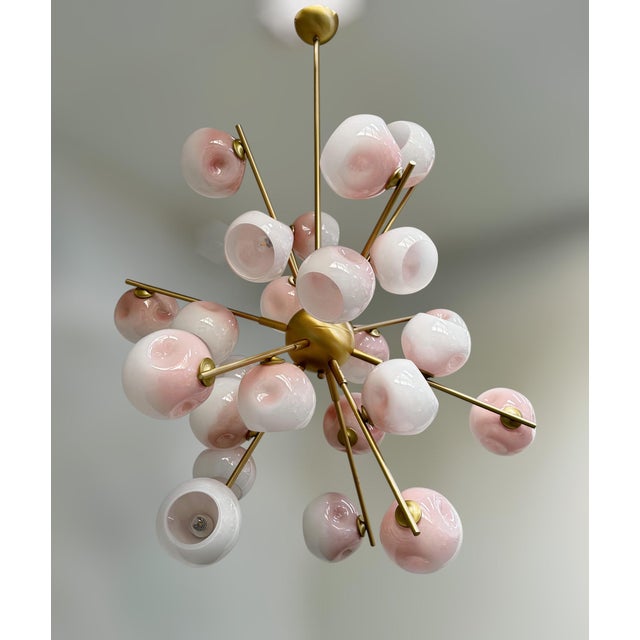 Not Yet Made - Made To Order 21st Century Ombre Blush Sputnik Chandelier by Fabio LTD For Sale - Image 5 of 11