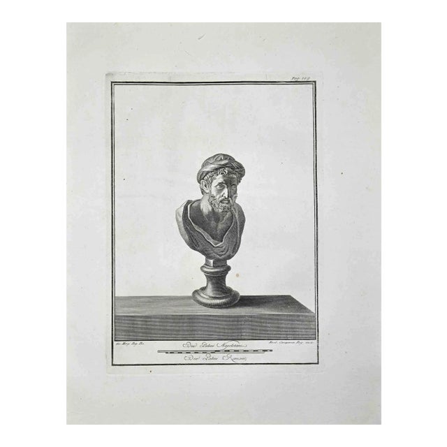 Ferdinando Campana, Ancient Roman Bust, Etching, Late 18th-Century For Sale