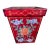 Vintage Balinese Hand-Painted Wood Cachepot or Trash Can For Sale