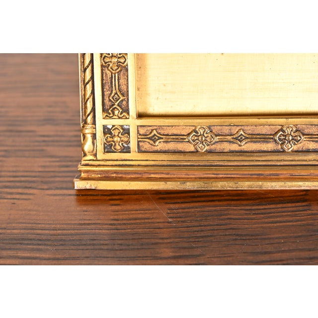 Bronze Tiffany & Co. New York Art Nouveau Bronze Doré Large Picture Frame For Sale - Image 8 of 12