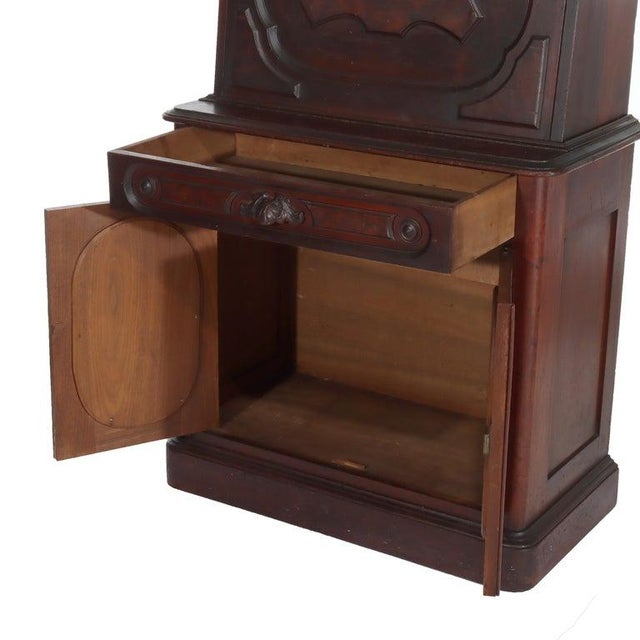Antique Renaissance Revival Walnut & Burl Drop Front Desk C1890 For Sale - Image 6 of 16