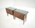 Mid-Century Modern Bedside Tables in Wood and Glass attributed to Vittorio Dassi for La Permanente Mobili Cantù, Italy, 1950, Set of 2 For Sale - Image 4 of 18