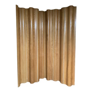 Early (1946-55) Eames 6 Panel Screen Fsw-6 Calico Ash With Canvas 1st Generation For Sale
