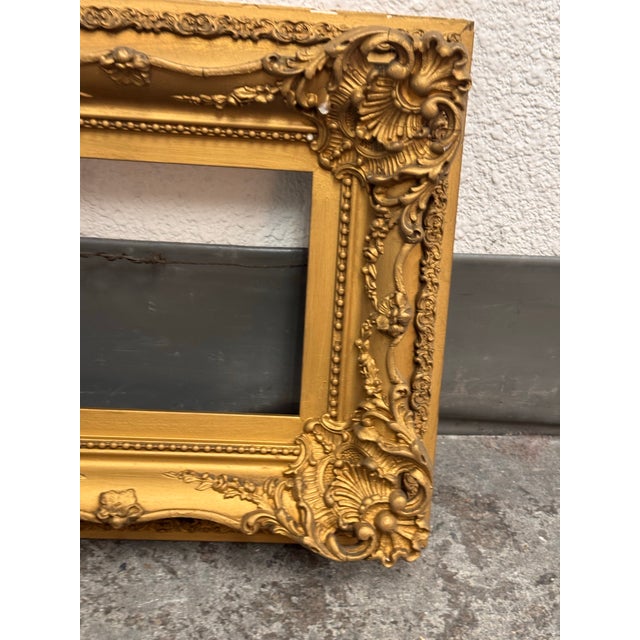 Small Rococo Style Gilt Picture Frame, Antique For Sale - Image 4 of 12