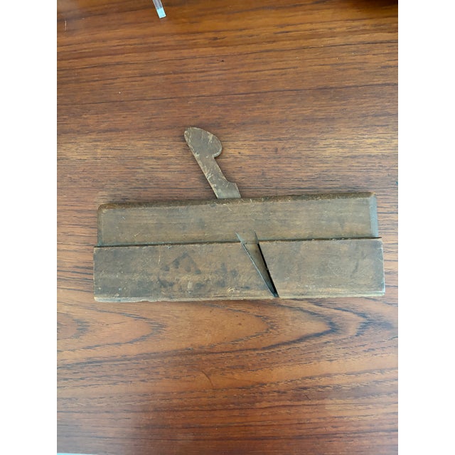 English 19th Century English Beech Molding Plane With Original Wedge and Historic Owners Stamps For Sale - Image 3 of 6