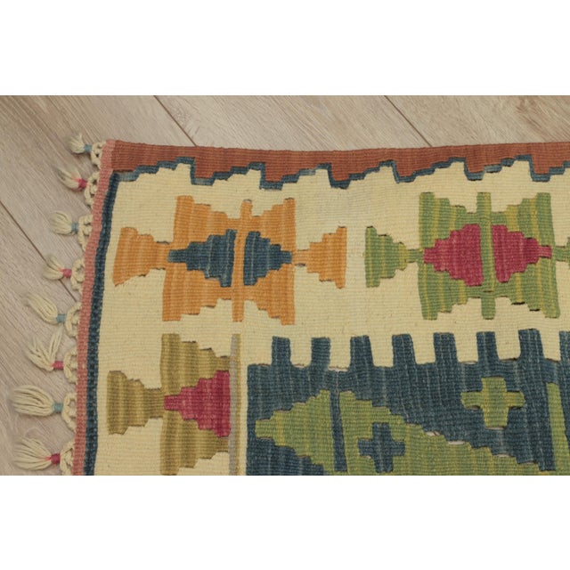 1970s Tribal Style Geometric Design Handmade Oushak Kilim Rug For Sale In Sacramento - Image 6 of 13