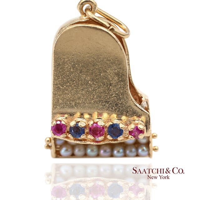 14K Solid Yellow Gold Grand Piano Charm Pendant Metal Type: 14k Solid Yellow Gold Total Item Weight: 6.7 Grams Sizable: No...