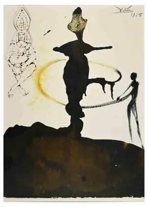 Salvador Dali, Filiae Herodiadis Saltatio, Lithograph, 1964