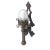 20th century Portuguese in iron with glass tulip. Dimensions: 45 x 20 cm. Up to 250V (Europe/UK Standard).The wiring of...