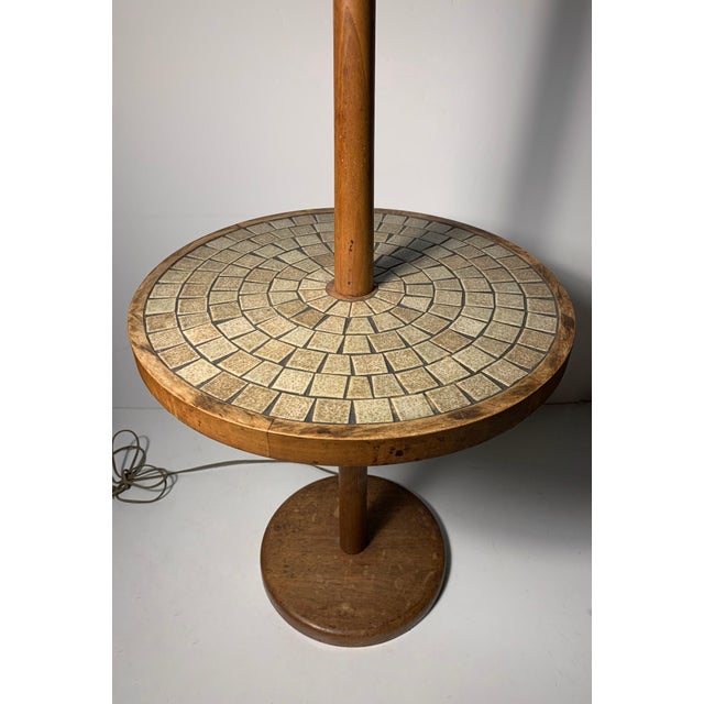 Gordon & Jane Martz Gordon Martz Floor Lamp w Mosaic Ceramic Tile Table For Sale - Image 4 of 9