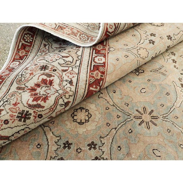 Galerie Shabab Collection Early 20th Century Handmade Persian Tabriz Small Room Size Carpet For Sale - Image 10 of 10