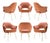 Original Saarinen Executive Arm Chairs in Rust Velvet, Custom Gold Edition - Set of 6 For Sale