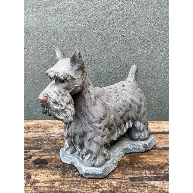 Vintage Cast Cement Scottish Terrier For Sale - Image 12 of 13