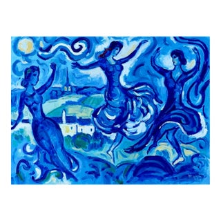 Moon Dancers – Original Oil Painting of Female Figures For Sale