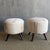 Pair of Off white, natural, greige Vintage Turkish Rug Ottomans For Sale - Image 4 of 11