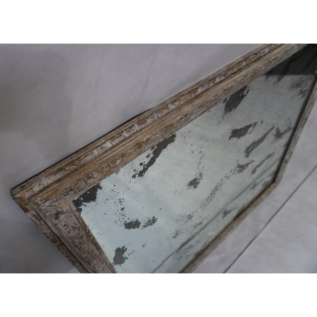 Italian Antiqued Mirror With Painted Wood C 1930s From Mla For Sale - Image 10 of 10
