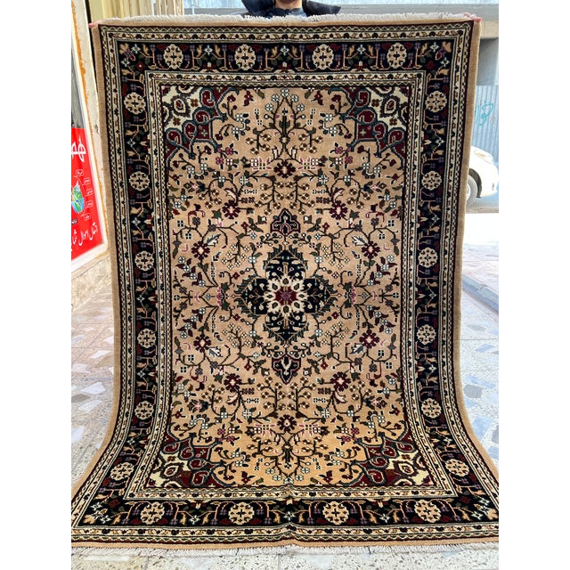 Hand-Knotted Caucasian Style Wool Area Rug - 3'11" X 5'10" For Sale - Image 4 of 12