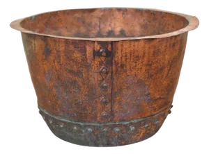 Antique Copper Log Bin, 1800s