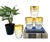 A beautiful set of four Italian lowball glasses by Cre Art, featuring richly gilded rims and an elegant neoclassical swag...