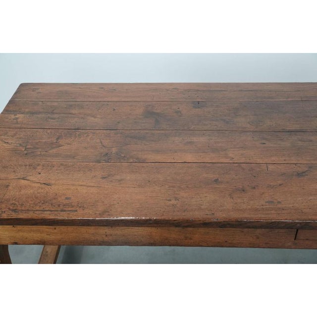 Wood Large Antique French Farmhouse Dining Table For Sale - Image 7 of 18