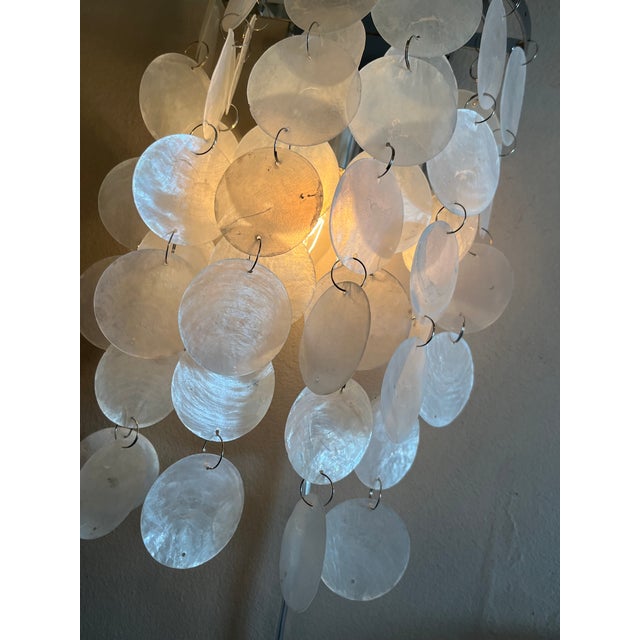 Modern Capiz Shell Wall Light, 2019 For Sale - Image 3 of 11