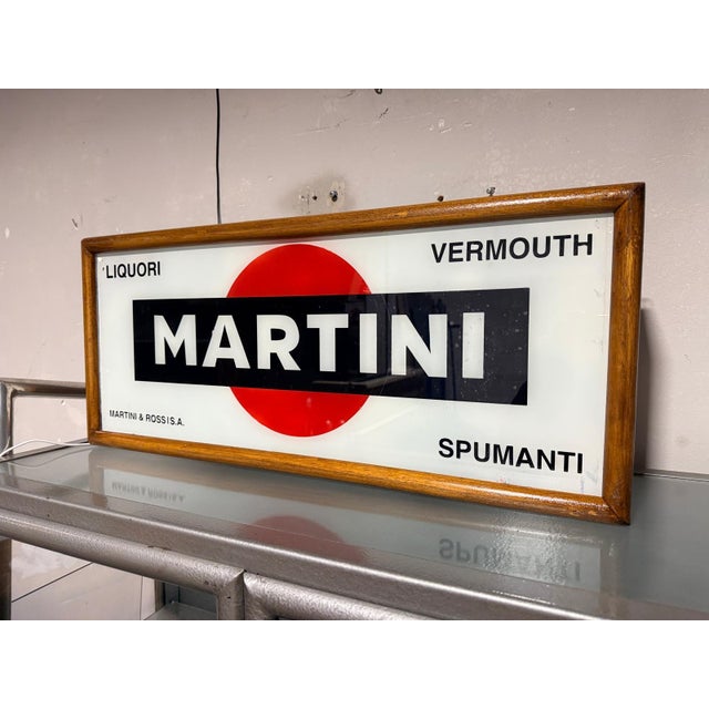 1970s Vintage Illuminated Martini Sign 1970s For Sale - Image 5 of 8