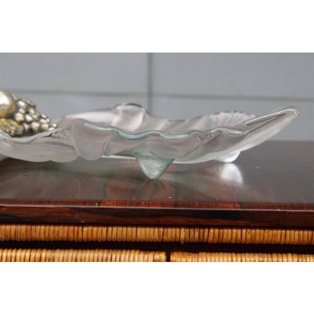 Large Crystal and Silver-Plated Metal Tray, 1970s For Sale - Image 9 of 13