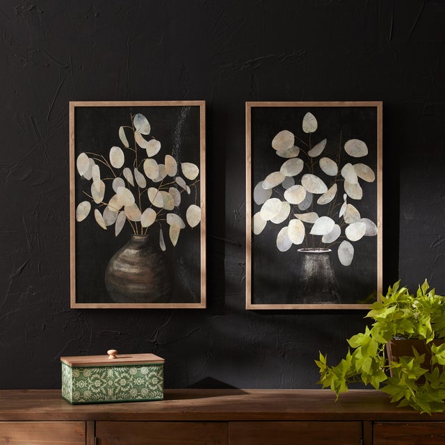 2020s Beige Eucalyptus Print (Set of 2) For Sale - Image 5 of 5