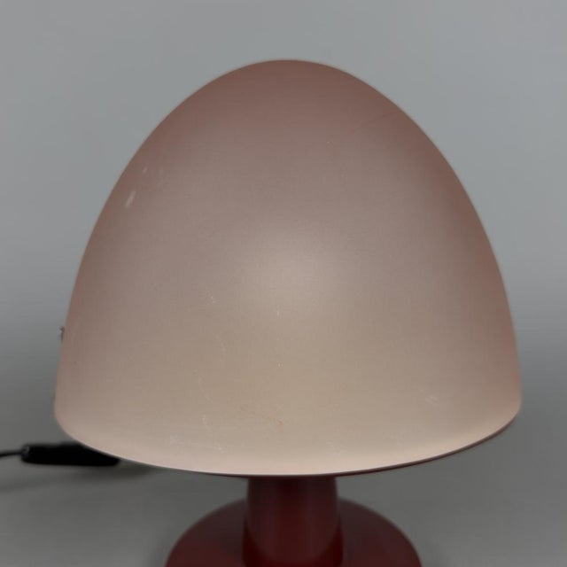 Maroon Mushroom Table Lamp by Franco Mirenzi, 1970 For Sale - Image 8 of 13