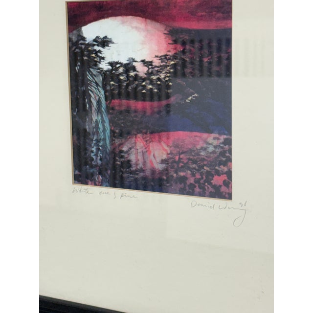 Design Plus Gallery presents “White Sun + Pine” by David Wang. This expressive composition layers abstracted landscape...
