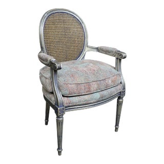 Louis XVI Style Cane Back Bergere For Sale