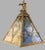 Vintage Multi Color Slag Glass Italian Tole Gilded Pendant Light Fixture For Sale - Image 10 of 11