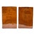 Brown Vintage Ceramic Great Horned Owl Bookends – Red Glaze Sculptural Pair For Sale - Image 8 of 15