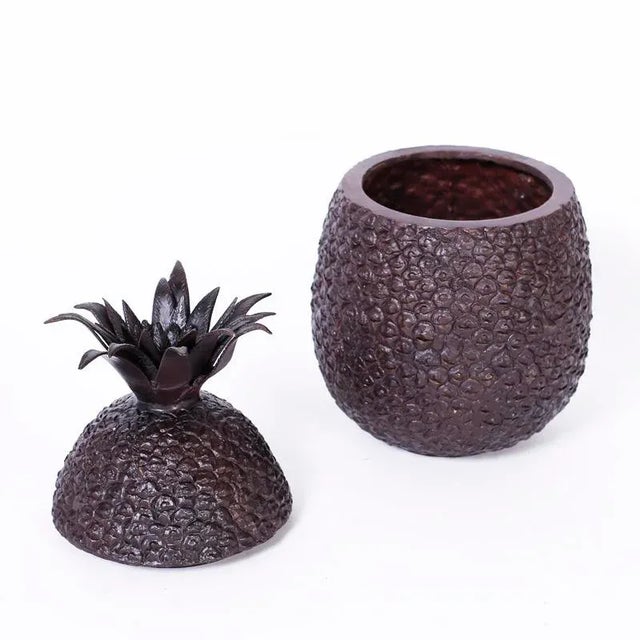 1970s 1970s Mid-Century Bronze Pineapple Jar For Sale - Image 5 of 9