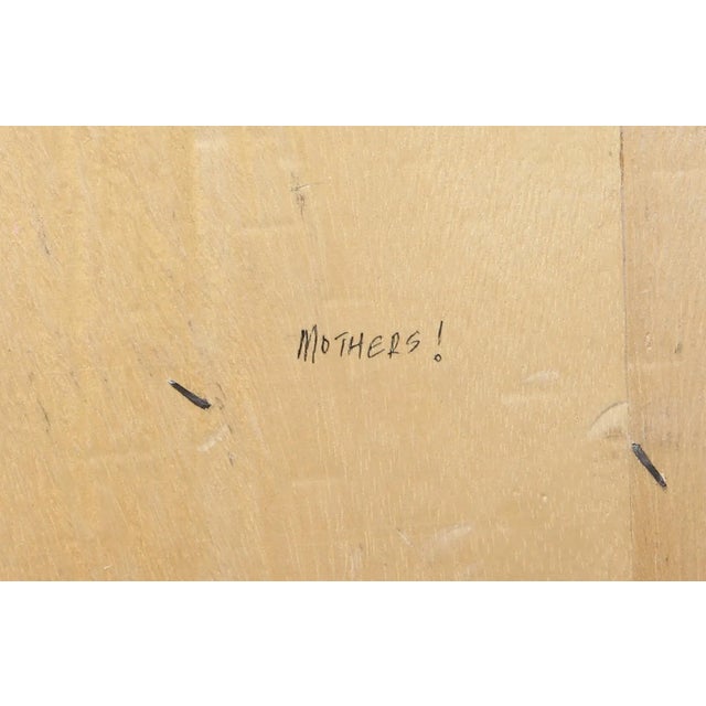 Mothers! Dayo Niran Size: 12 in. x 24 in. Ink and Paint on Plywood, titled verso