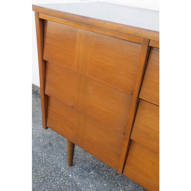 Mid-Century Modern Mid Century Modern Inlay Low Long Dresser Bathroom Vanity 6264 For Sale - Image 3 of 18
