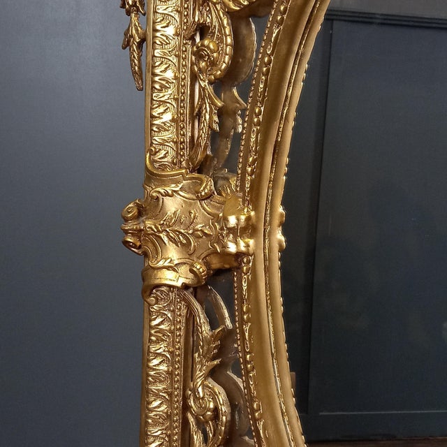 Vintage Oval Rococo Mirror, 1960s For Sale - Image 9 of 18