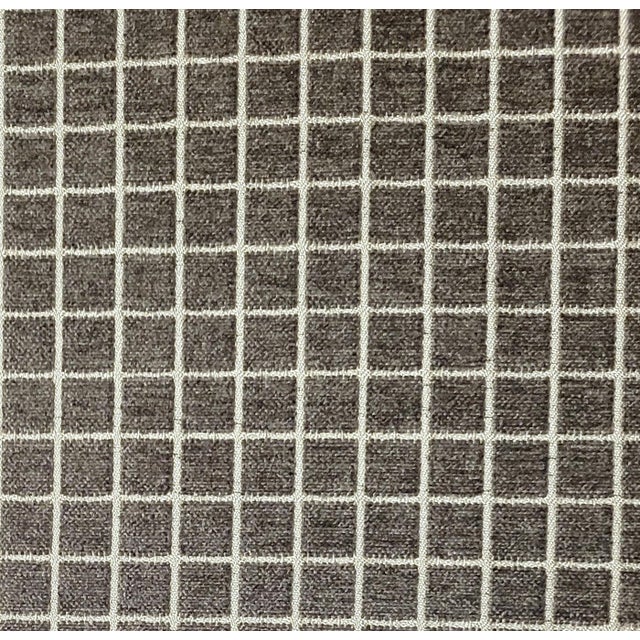 S. Harris "Plush Squared" Gray Check Cut Velvet- 4.25 Yards For Sale - Image 4 of 7