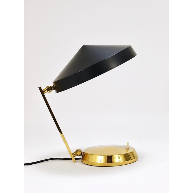 Mid-Century Black Brass Table or Desk Lamp, Austria, 1960s For Sale - Image 14 of 18