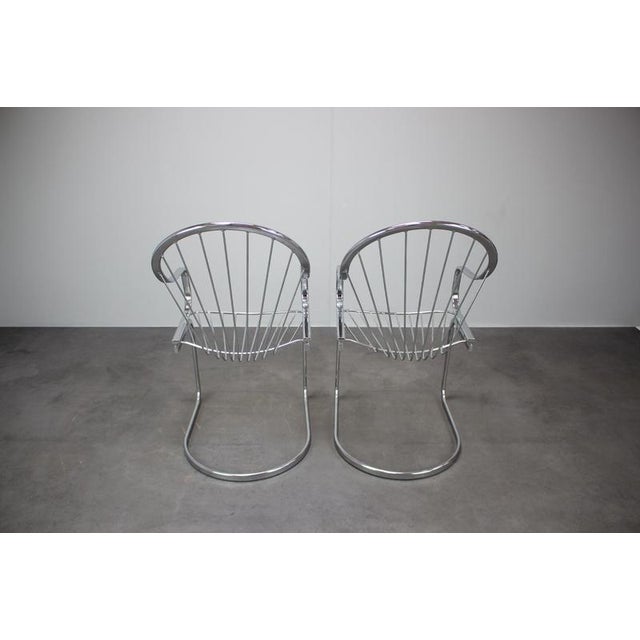 1970s Chrome Dining Chairs by Gastone Rinaldi for Rima, Italy, 1970s, Set of 4 For Sale - Image 5 of 8