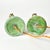 Pair of 1930's Carved Alabaster | Marble | Stone Lamps With Green For Sale - Image 10 of 17