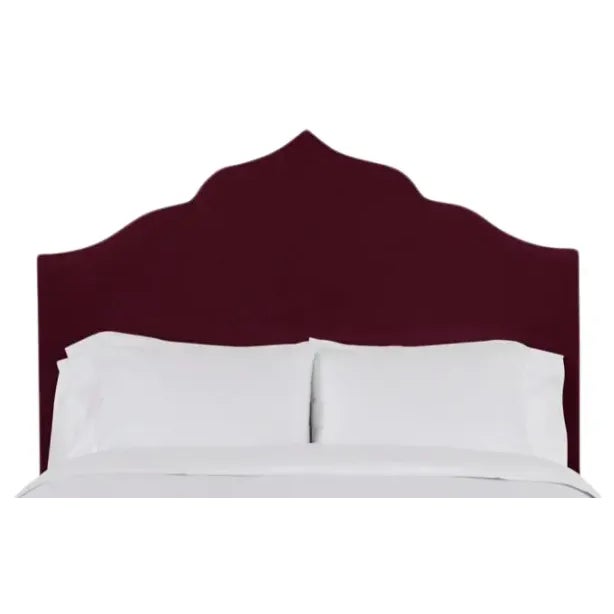 Clementine Full/Double Headboard, Wine Velvet For Sale