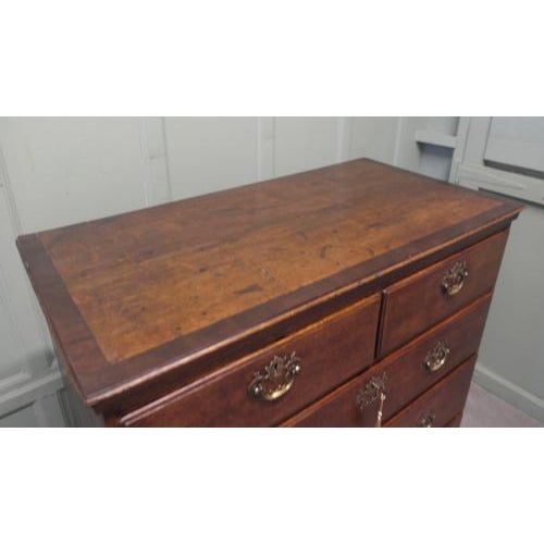 Georgian Six Drawer Oak Chest of Drawers, 1800 For Sale - Image 4 of 9