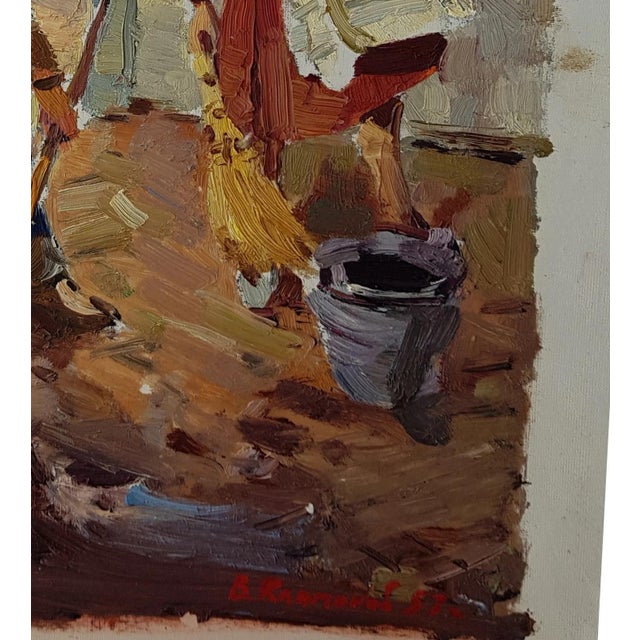 Soviet Children Oil Painting, Ukrainian Artist, 1957 35.5-31 For Sale - Image 6 of 6